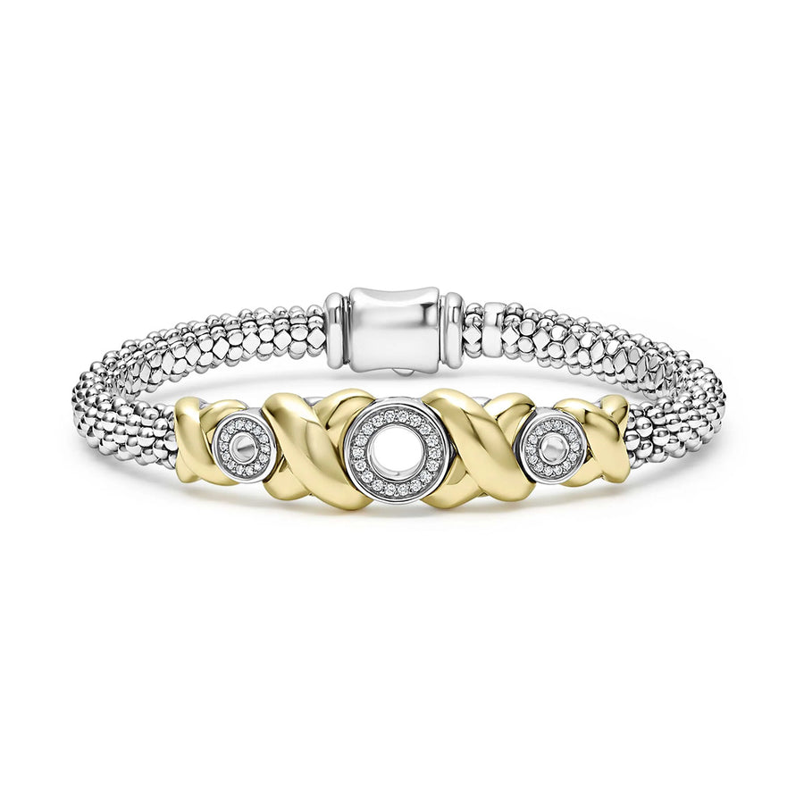 18K Gold XO Diamond Bracelet