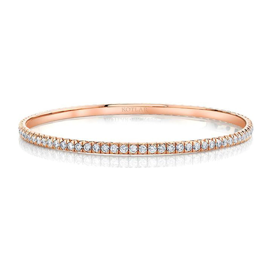 French Cut Diamond Bangle Bracelet