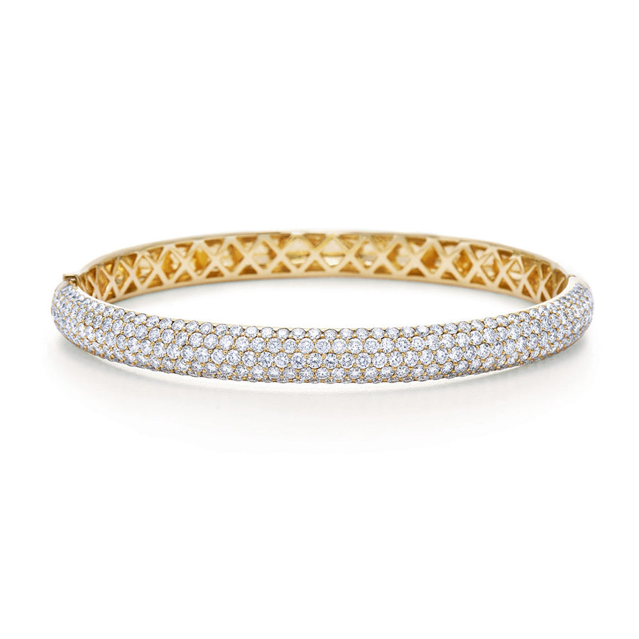 Five-Row Bangle with Pave Diamonds