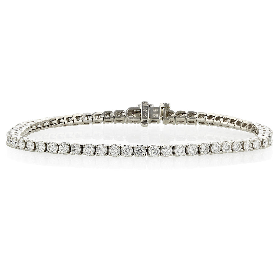 Platinum Fire and Ice Tennis Bracelet