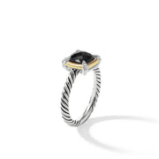 Petite Chatelaine Ring with Black Onyx 18K Yellow Gold Bezel and Pave Diamonds