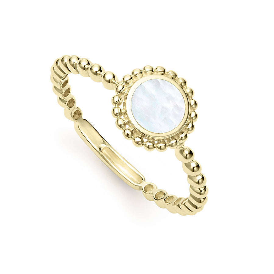 Round Mother of Pearl Stacking Ring