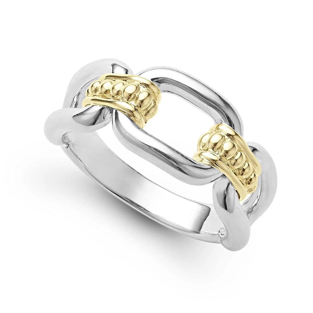 Two Tone Link Ring | Sylvan\'s Jewelers