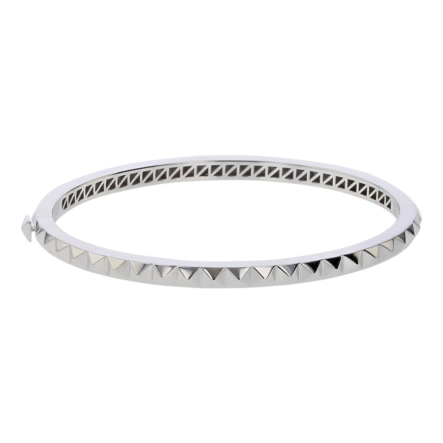 18K White Gold Obelisco Bangle Bracelet