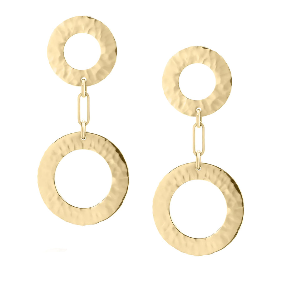 Como Hammered Drop Earrings