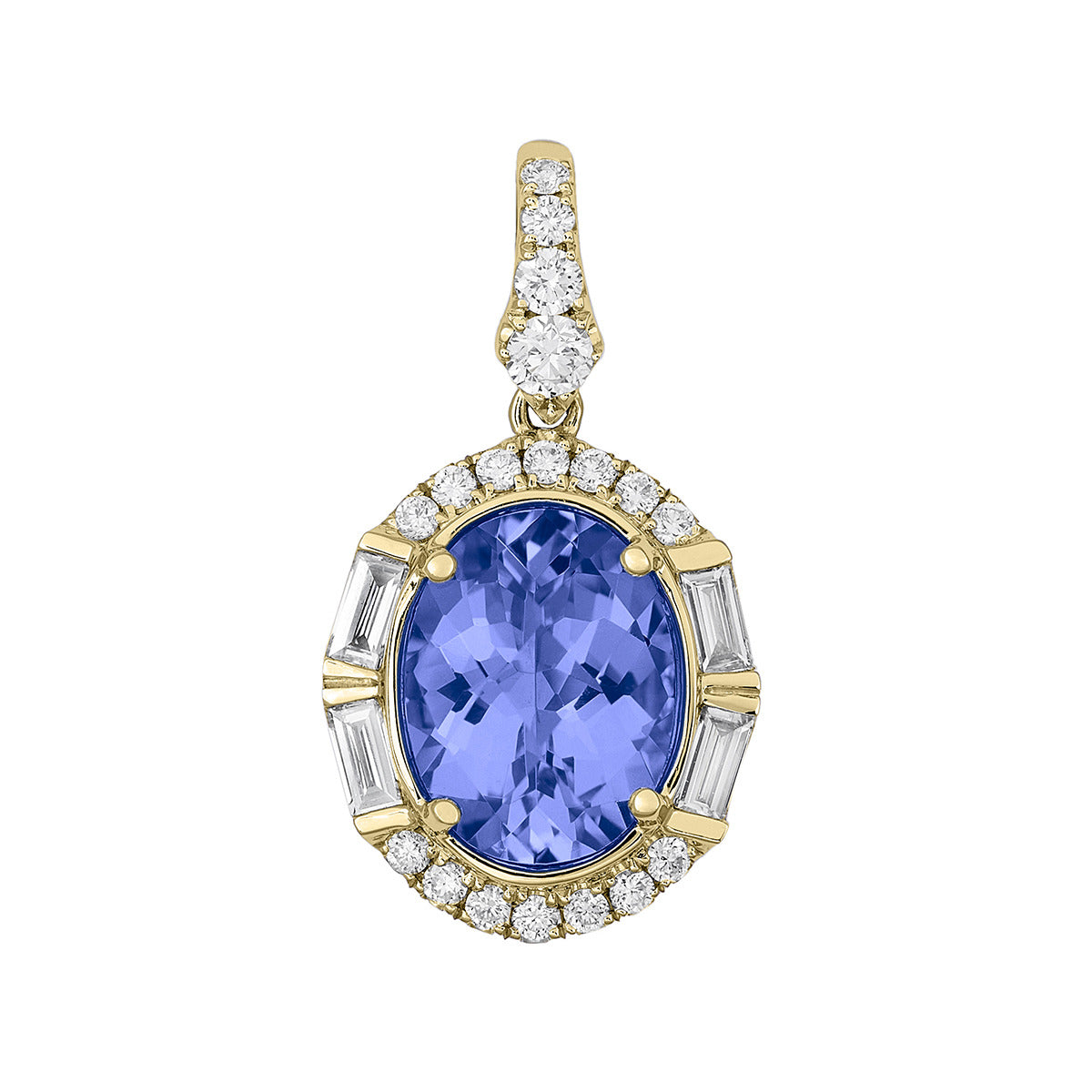 14kt Yellow store Gold Pendant with Tanzanite