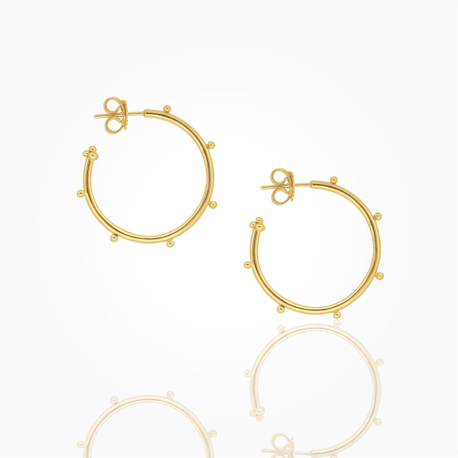 Granulated Hoop Earrings