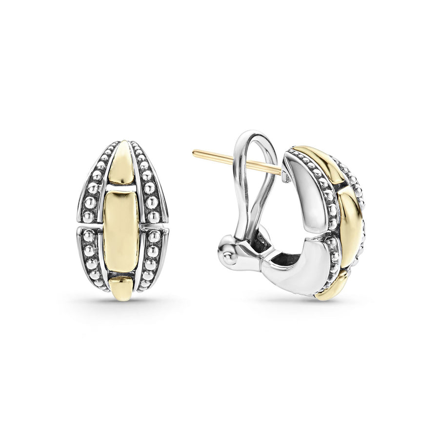 Gold Caviar Link Earrings