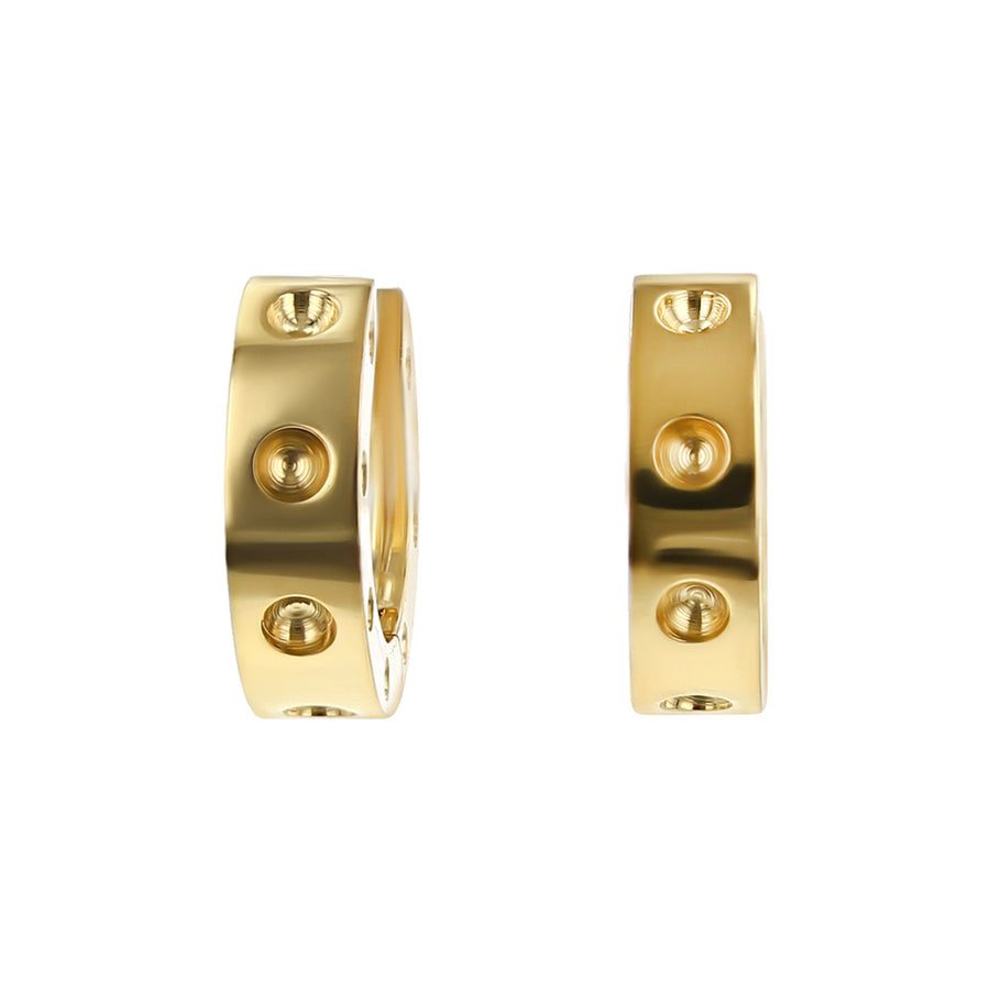 18k Yellow Gold Symphony Pois Moi Hoop Earrings