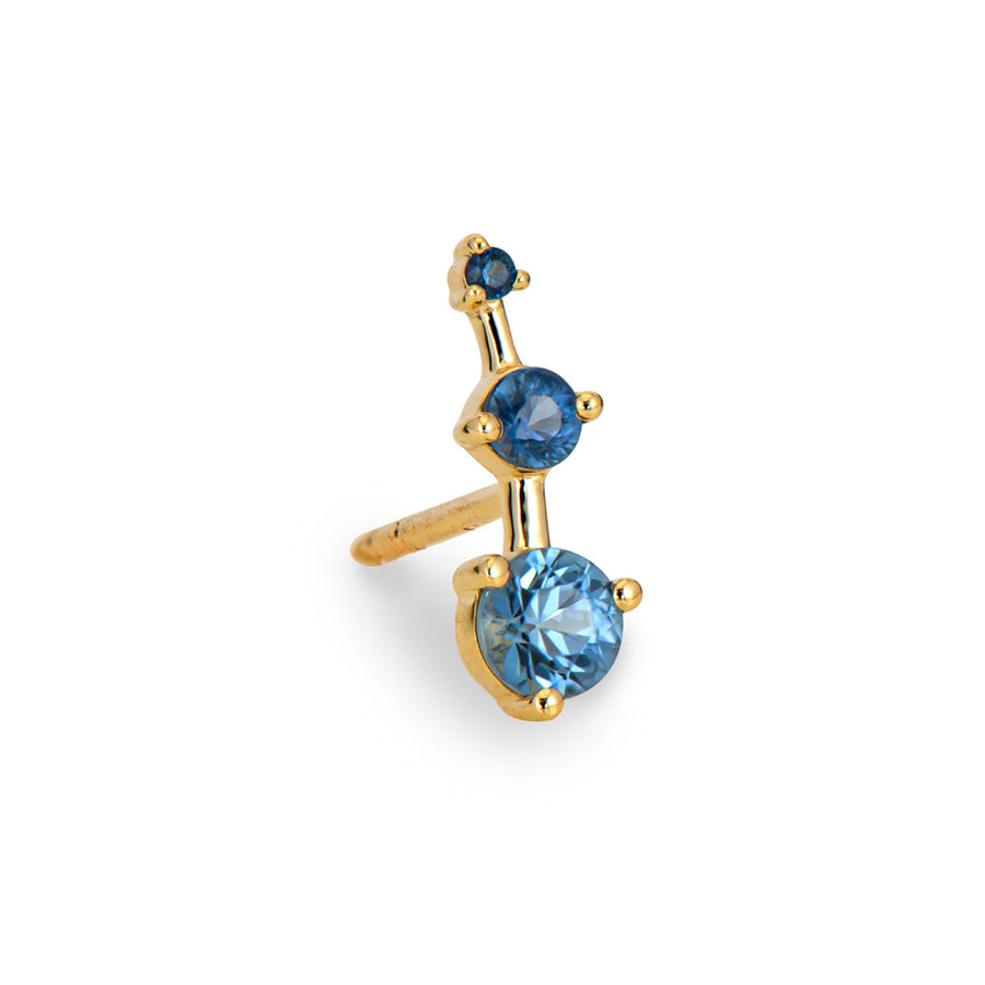 Graduated Ombre Single Stud Earring Climber