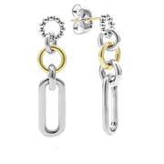 Two Tone Link Drop Earrings