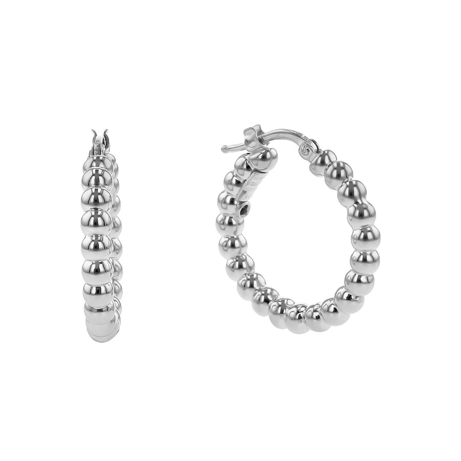 Perfect Gold Hoops Medium Bead Earrings, 22mm