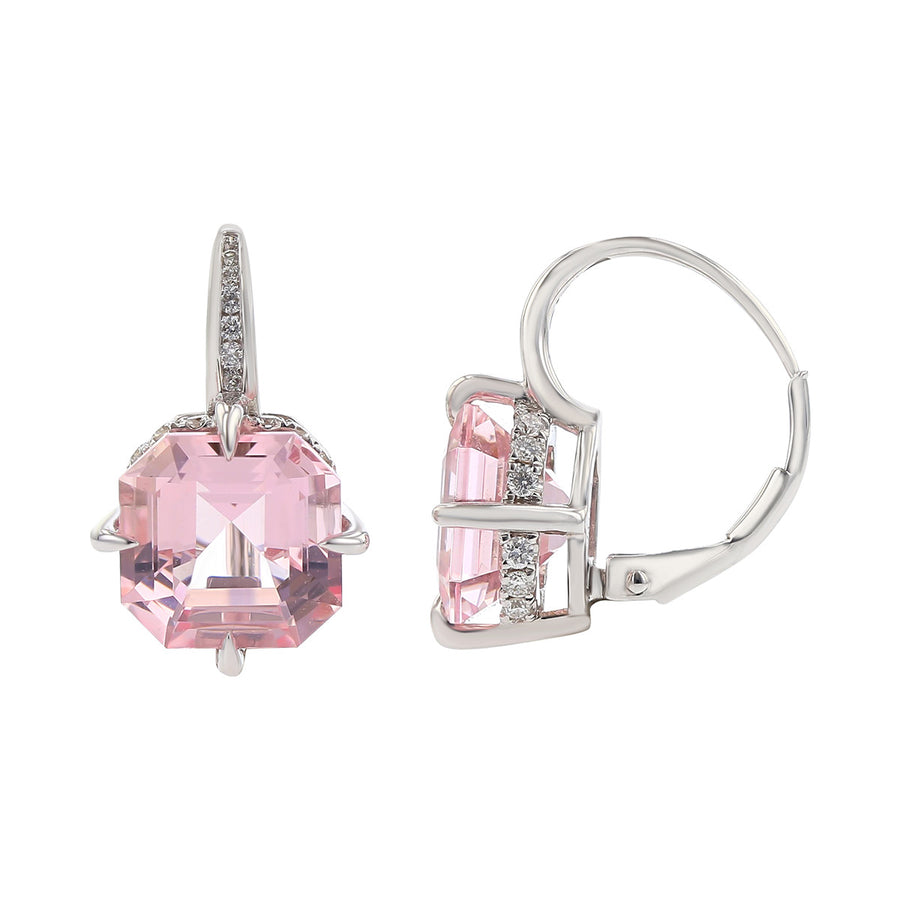 Pastel Diamond Drop Earrings