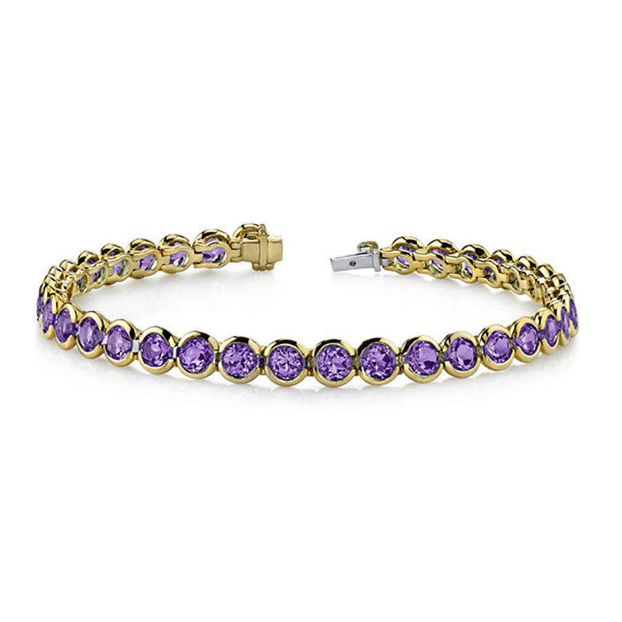 Amethyst 14K Yellow Gold Bracelet