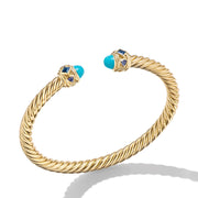 Renaissance Bracelet in 18K Yellow Gold with Turquoise, Hampton Blue Topaz and Iolite