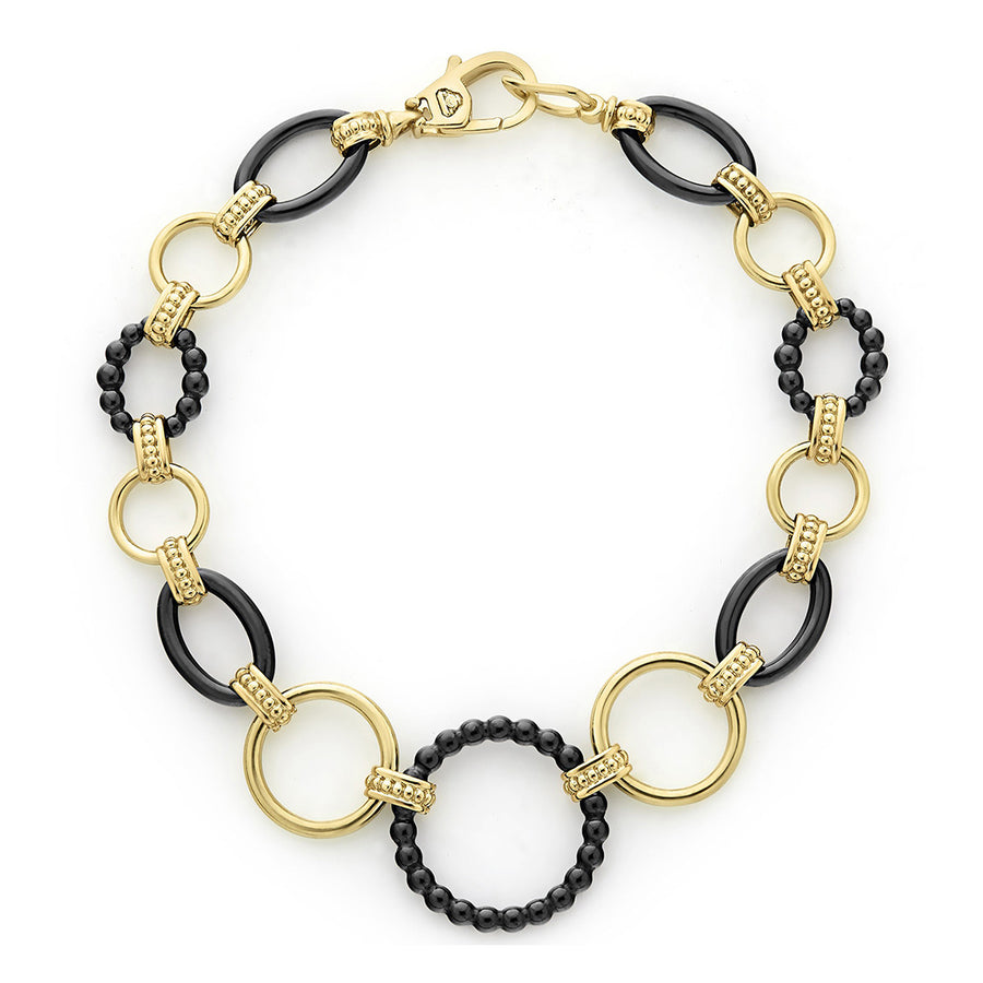 Gold and Black Ceramic Bracelet