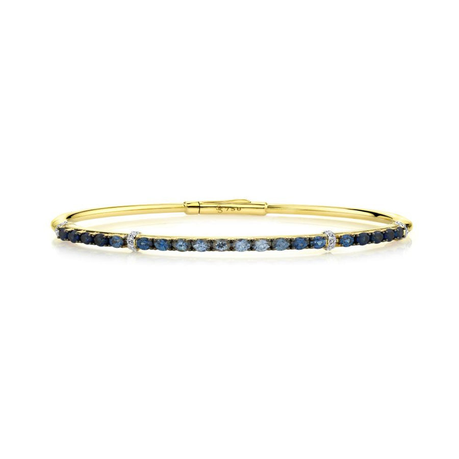 Sapphire and Diamond Bangle Bracelet