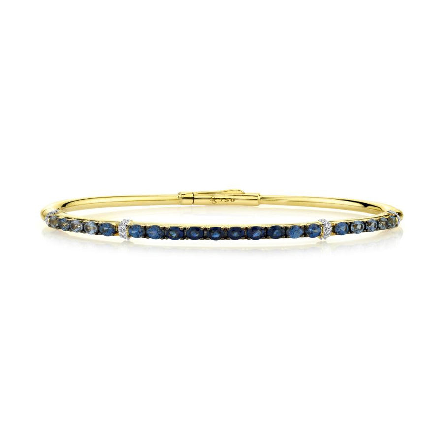 Sapphire and Diamond Bangle Bracelet