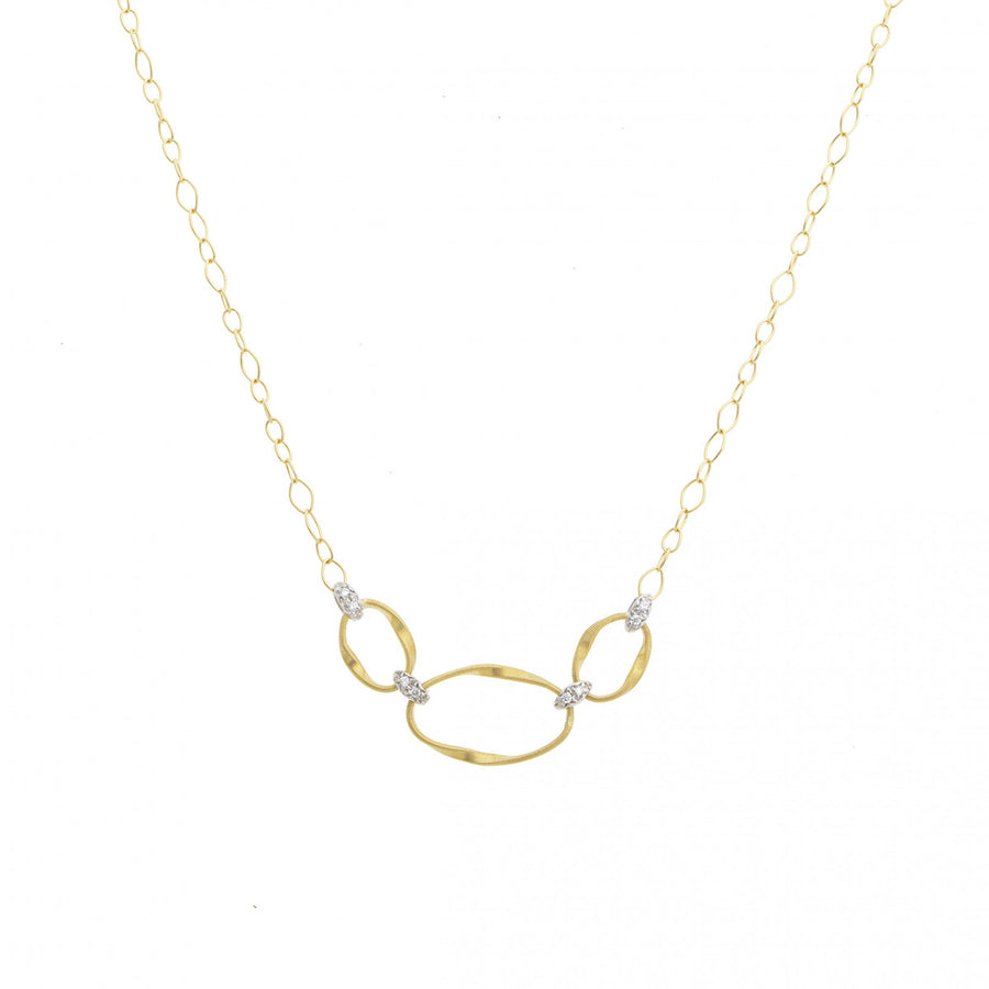 18K Yellow Gold and Diamond Half Collar
