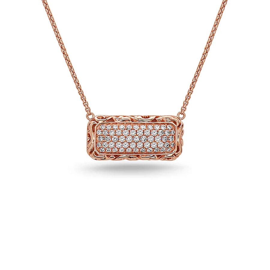 Diamond Bar Pendant Necklace