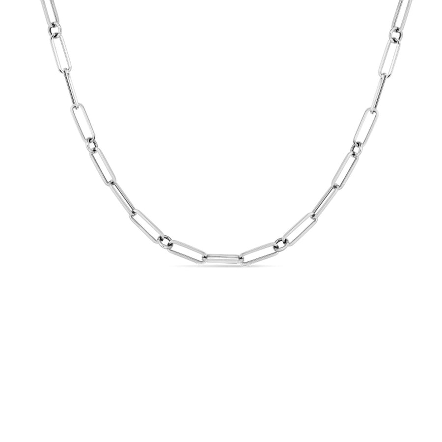 18K Fine Paperclip Link 17-Inch Chain
