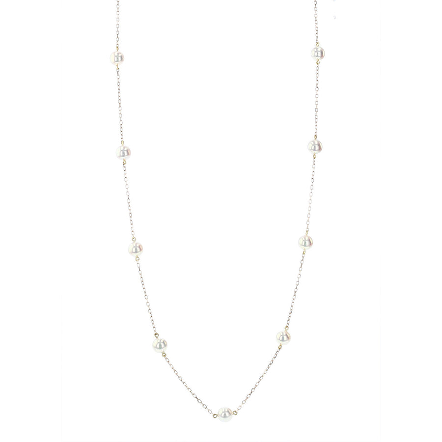 Akoya Cultured Pearl Station Necklace