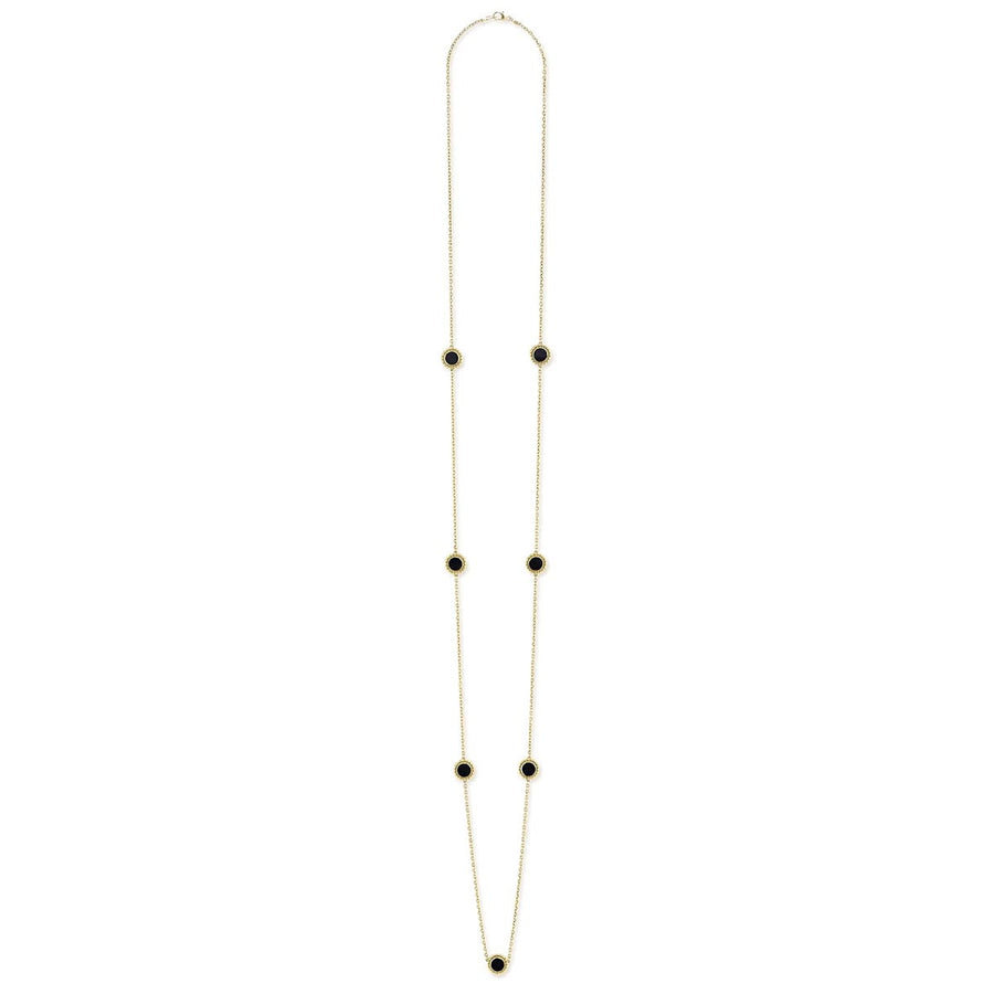 Seven Station Round Onyx Necklace