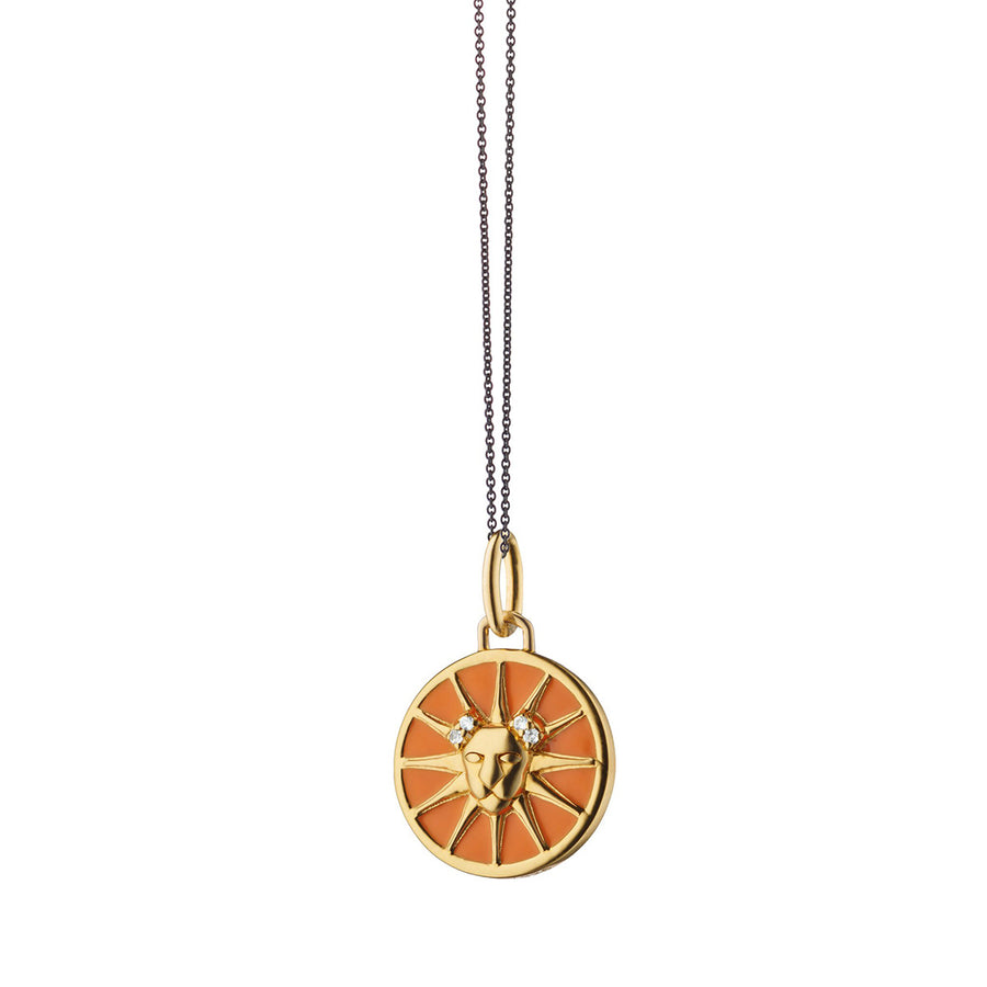 Mini Leo Enamel Vermeil Charm