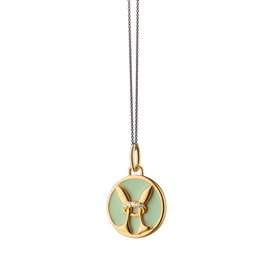 Mini Pisces Enamel Vermeil Charm