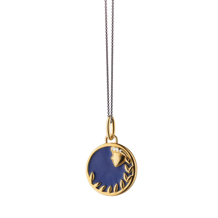 Mini Virgo Enamel Vermeil Charm