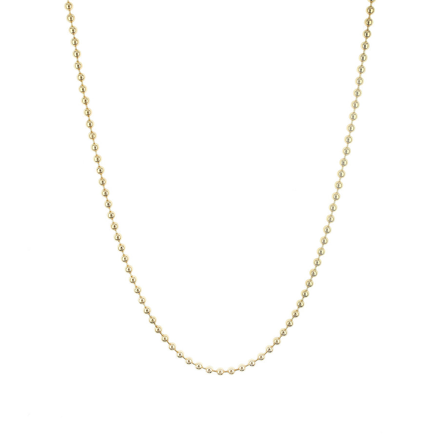 18K Gold Classic Bead Chain Necklace