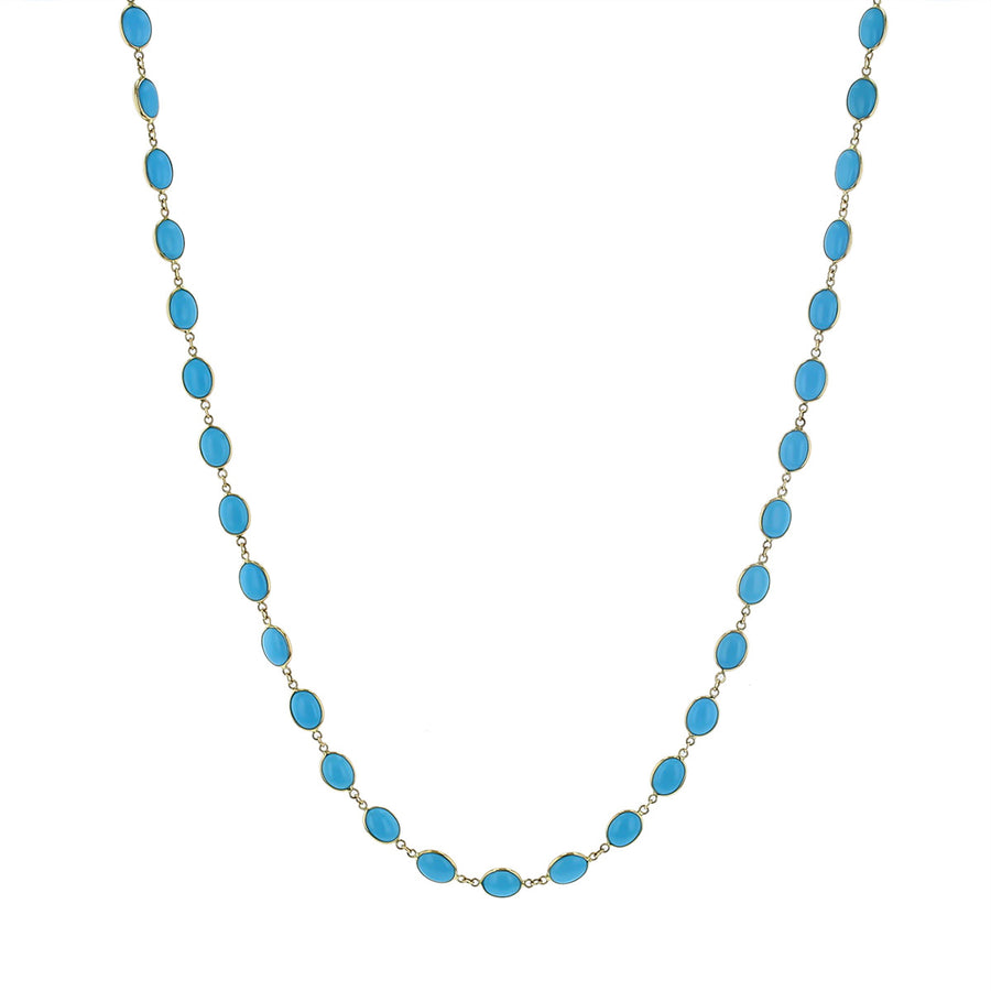 24-Inch Turquoise Bead Link Sleeping Beauty Necklace