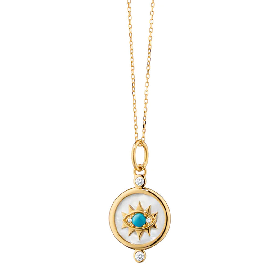 Mother of Pearl Mini Protect Evil Eye Charm