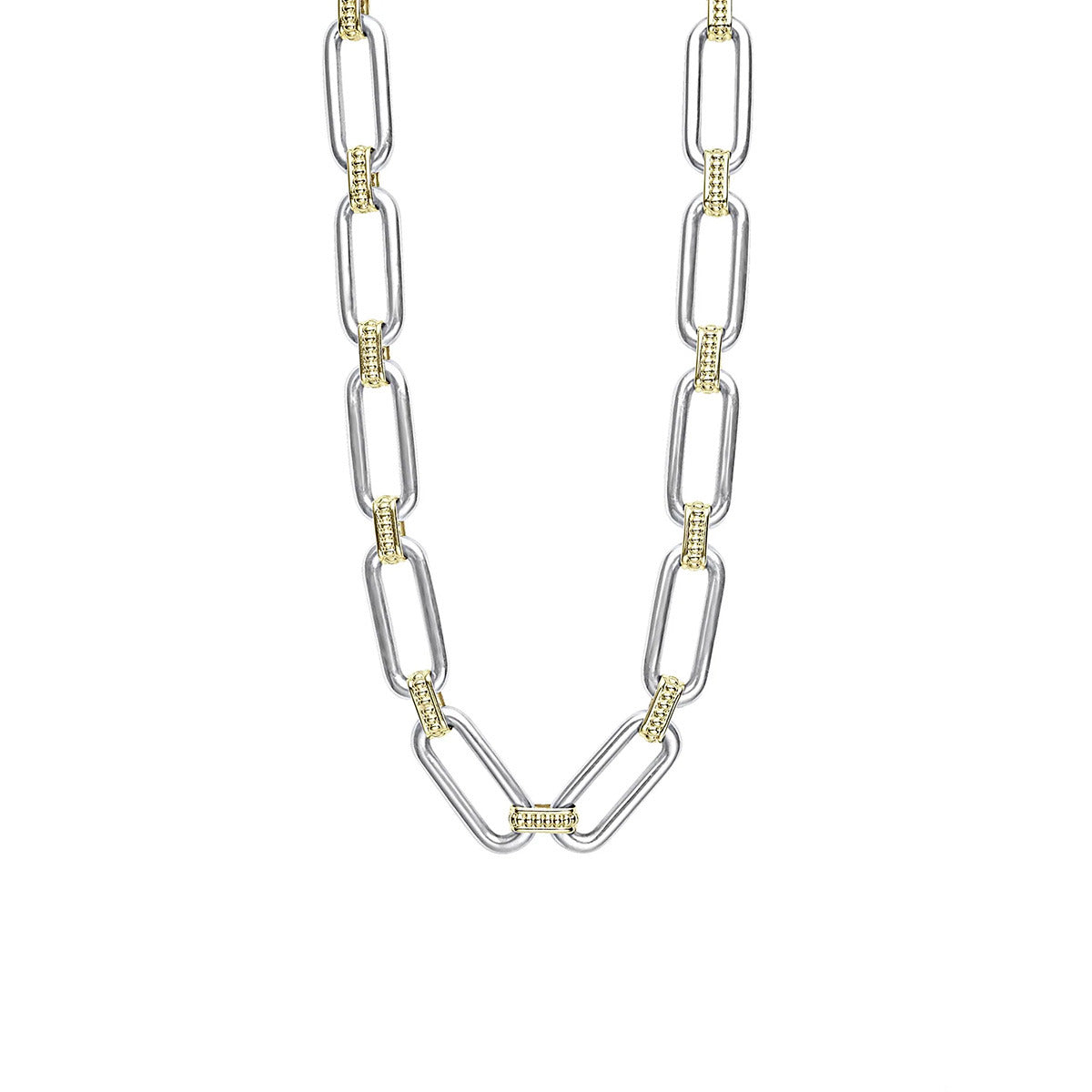 Two tone store link necklace