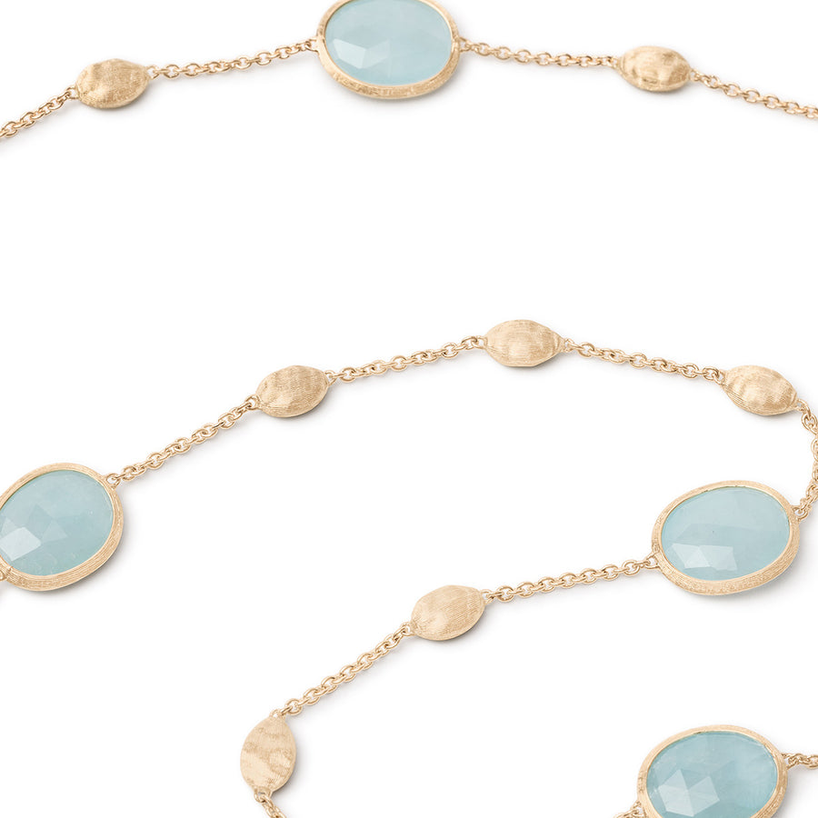 Siviglia Collection 18K Yellow Gold and Aquamarine Necklace