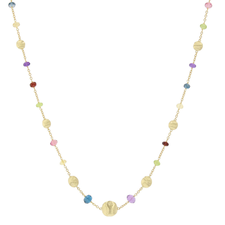 18K Yellow Gold Mixed Gemstone Necklace