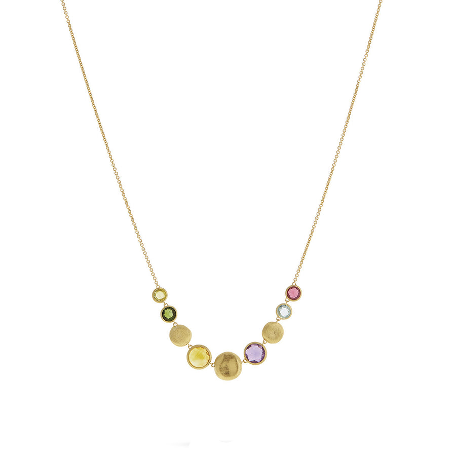 18K Yellow Gold Mixed Gemstone Necklace