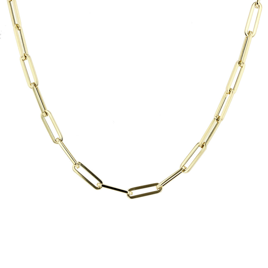 18k Yellow Gold Oval Link Chain Necklace