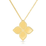 18K Large Princess Flower Pendant