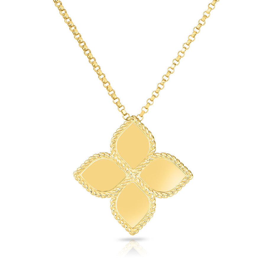 18K Large Princess Flower Pendant