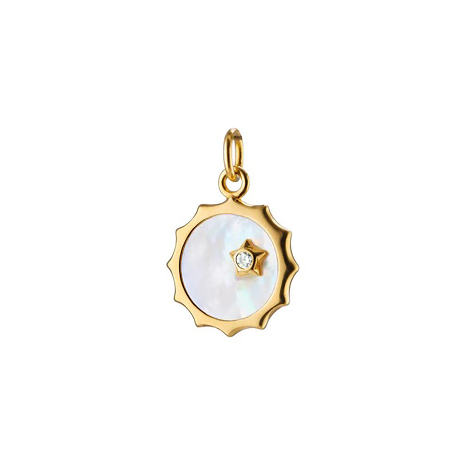 Mini Mother of Pearl Happiness Sun and Star Charm