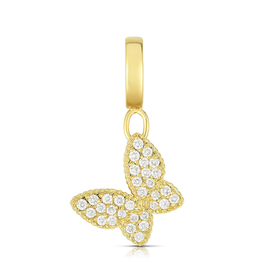 18K Gold and Diamond Princess Butterfly Charm