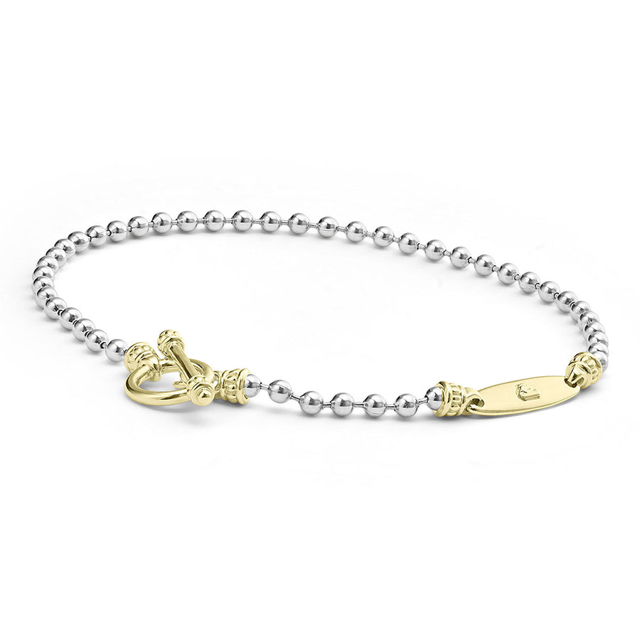 Signature Caviar Ball Chain Bracelet with Toggle