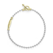 Signature Caviar Ball Chain Bracelet with Toggle