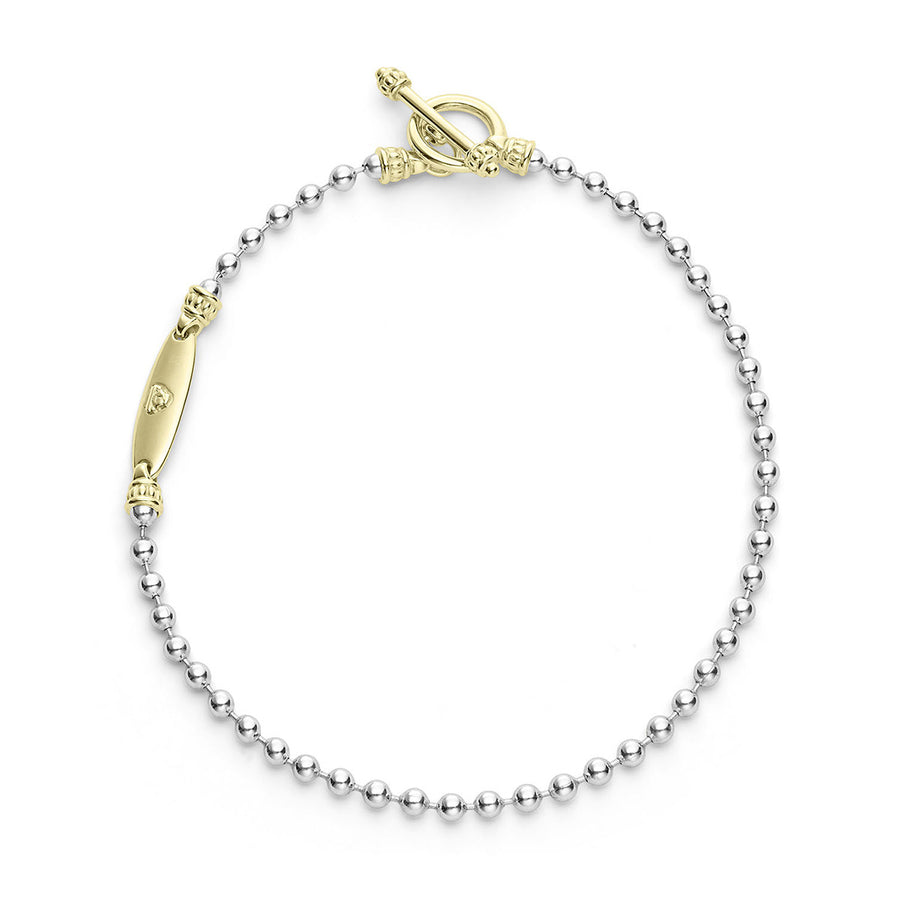 Signature Caviar Ball Chain Bracelet with Toggle