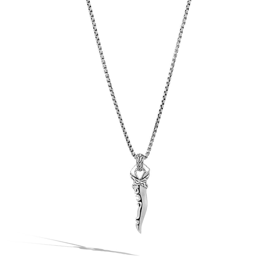 Classic Chain Keris Dagger Silver Pendant Necklace