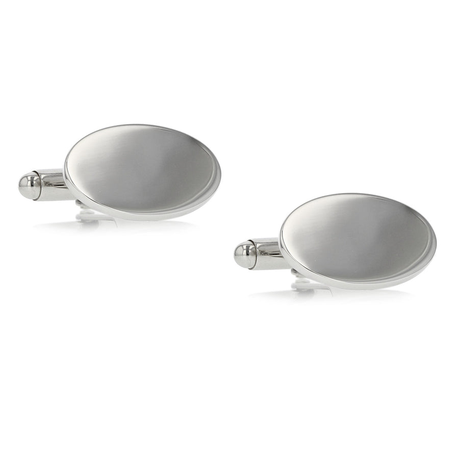 Sterling Silver Oval Cufflinks