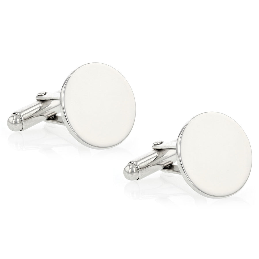 Sterling Silver Round Cufflinks