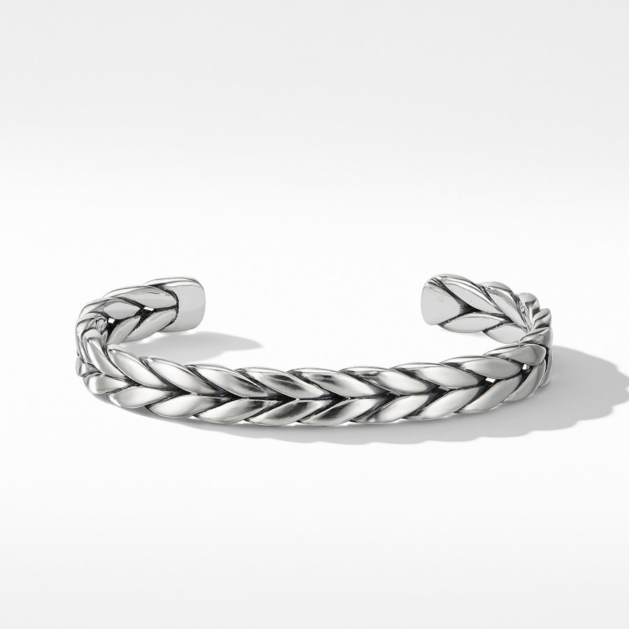 Chevron Woven Link Bracelet Silver - 12mm