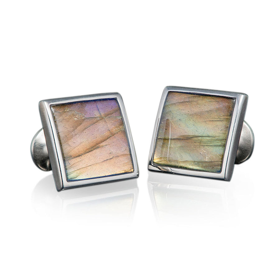 Labradorite Duo Cuff Links